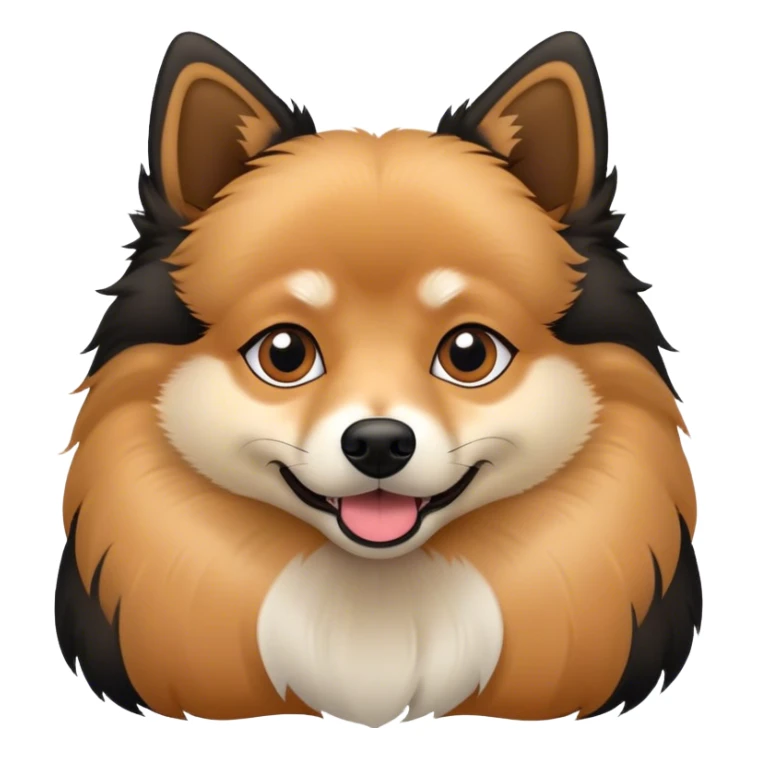 Spitz black and tan color sticker