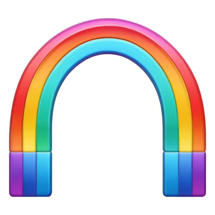Like the regular rainbow emoji but mirrored sticker