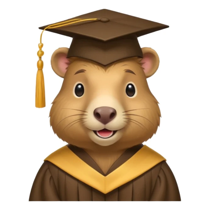Graduación capibara  sticker