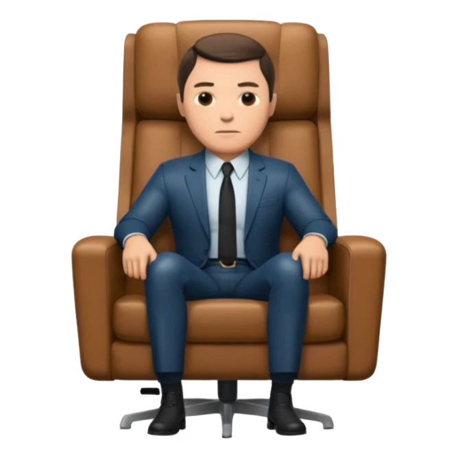 man sitting in a Interview chair from Mindhunter TV show sticker