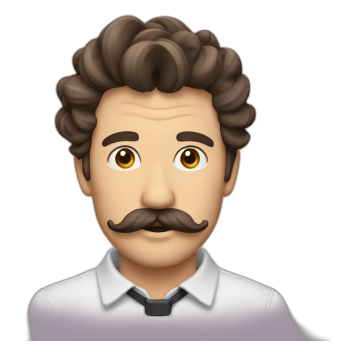 homme moustache et bouc  sticker