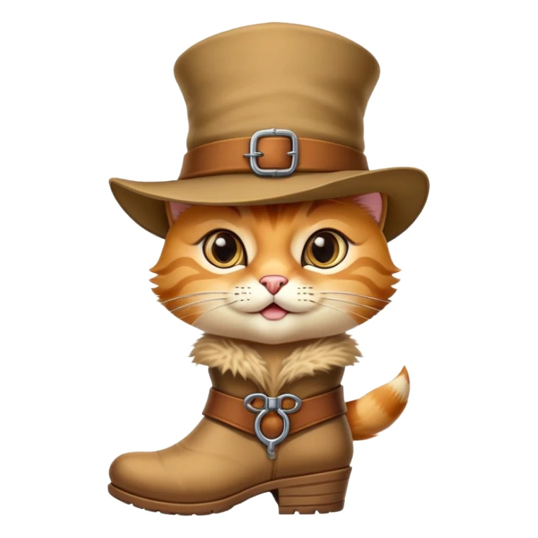 classic Puss in Boots with iconic hat, boots, confident expression sticker