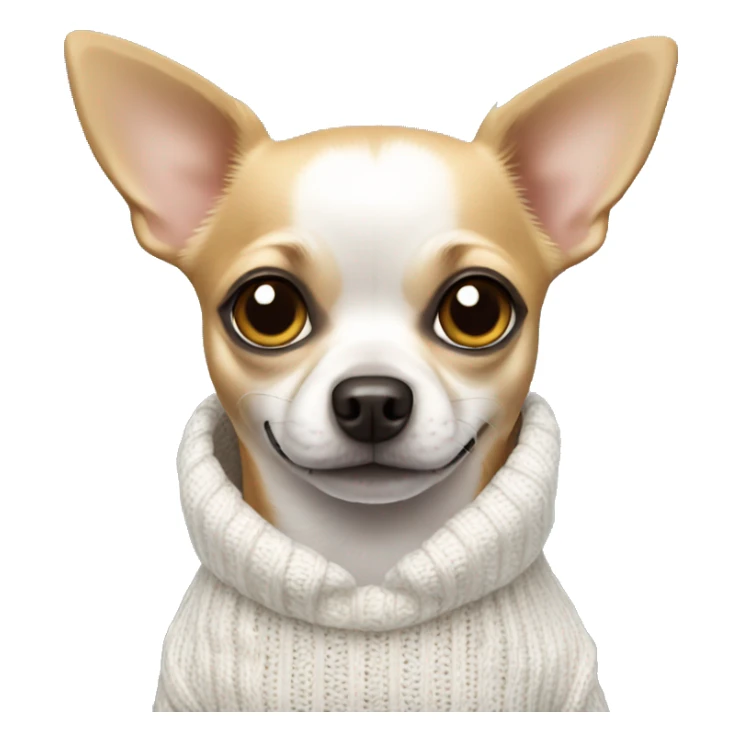 Chihuahua wearing white sweater sticker