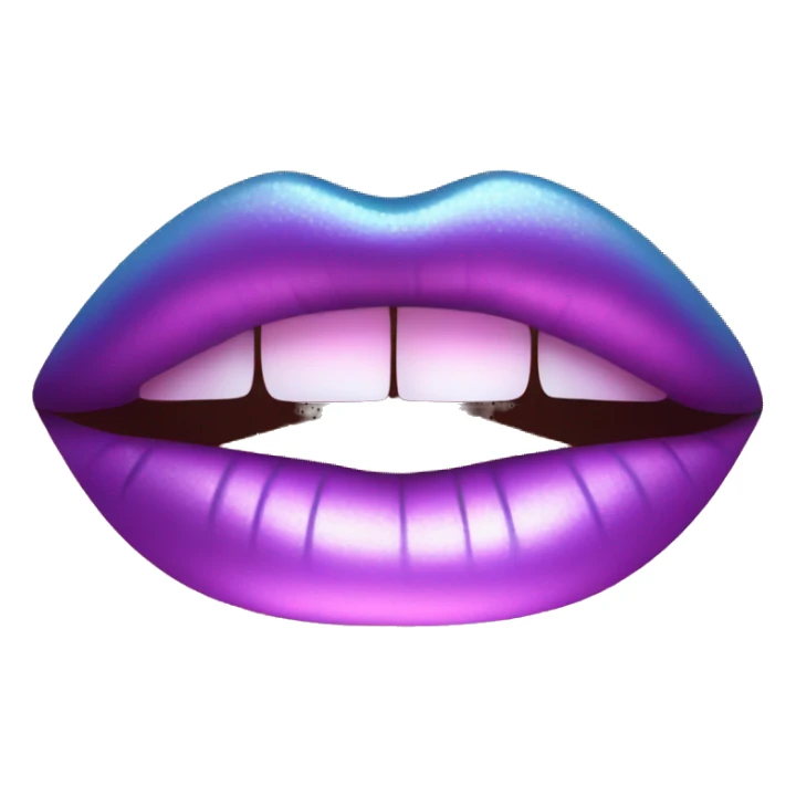 Purple pink and blue lipgloss  sticker