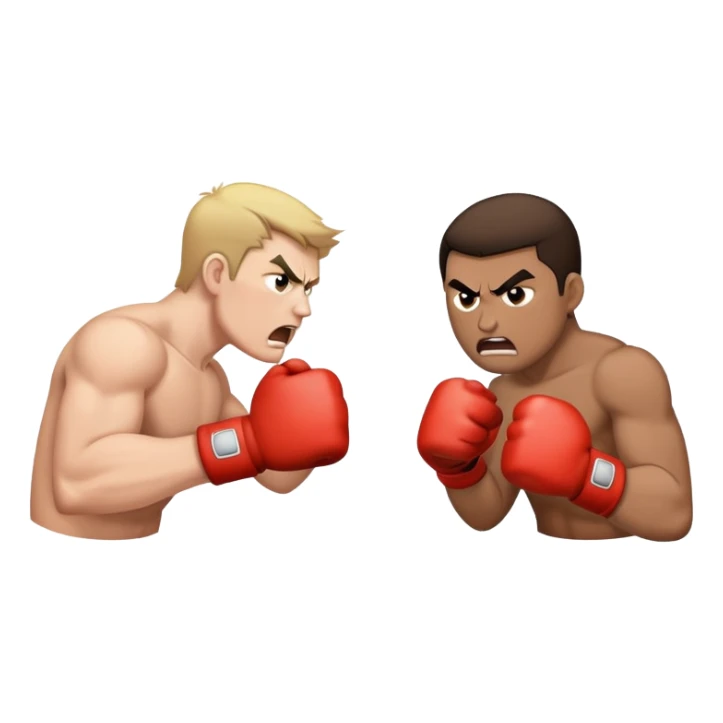 Person punching another person sticker