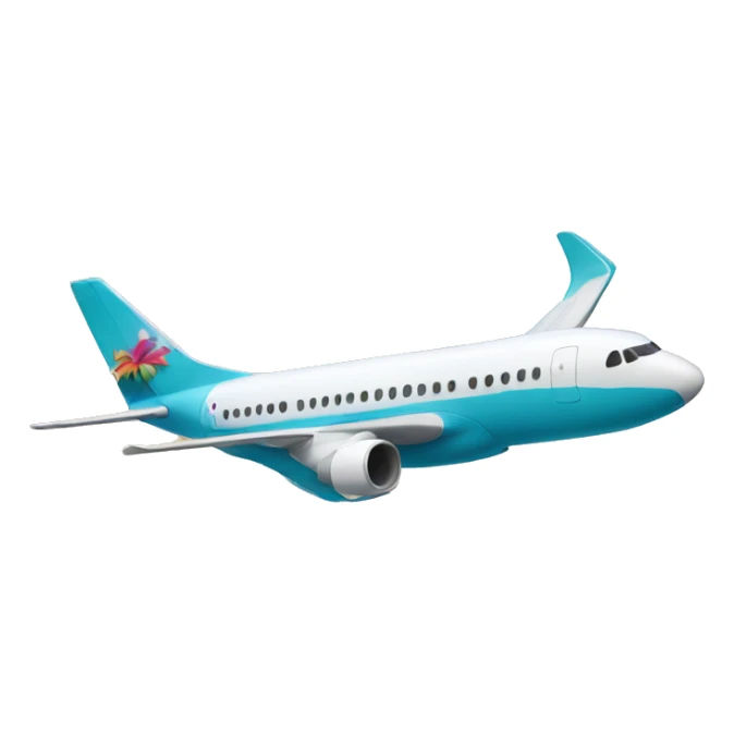 Plane flying to Hawaiian islands sticker