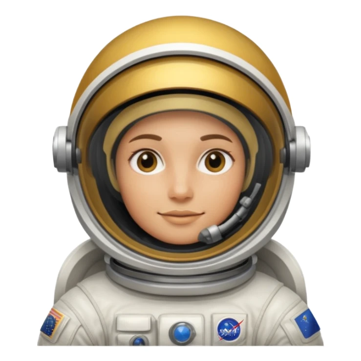 an golden astronaut without helmet sticker