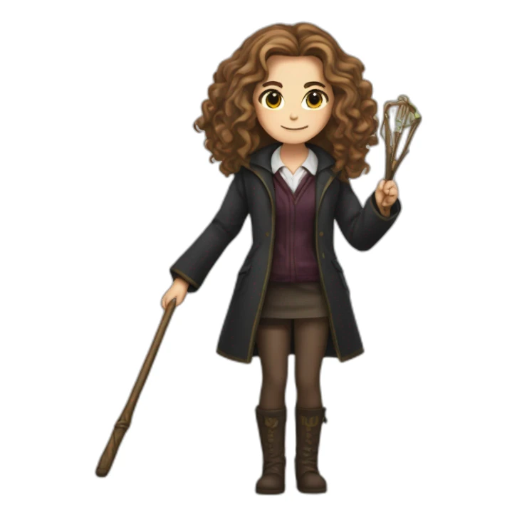 Hermione Granger with madgic wand sticker