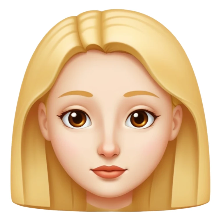 girl face without a nose sticker