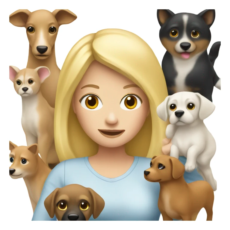 blonde white female holding animals  sticker