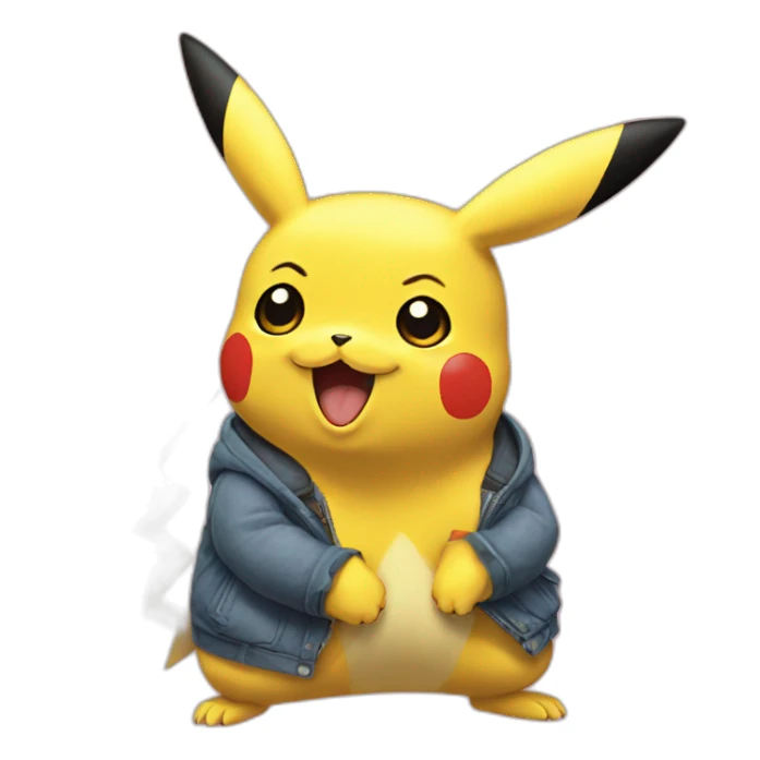 Pikachu gros sticker