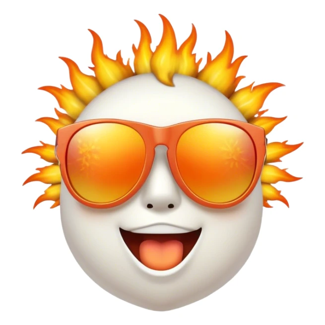An anthropomorphic bursting firework wearing sunglasses  sticker