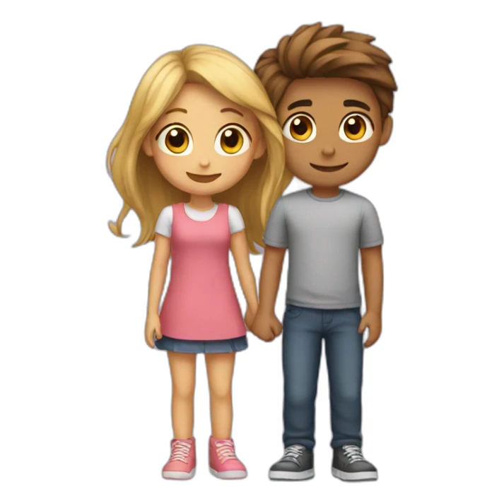 boy and girl best friends sticker