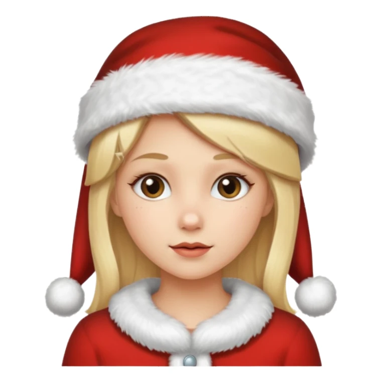 Blondie girl santa clauss sticker