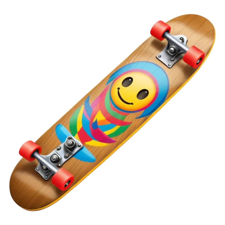 colorful skateboard  sticker