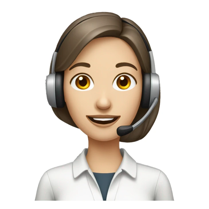 Pale brunette Call center lady  sticker