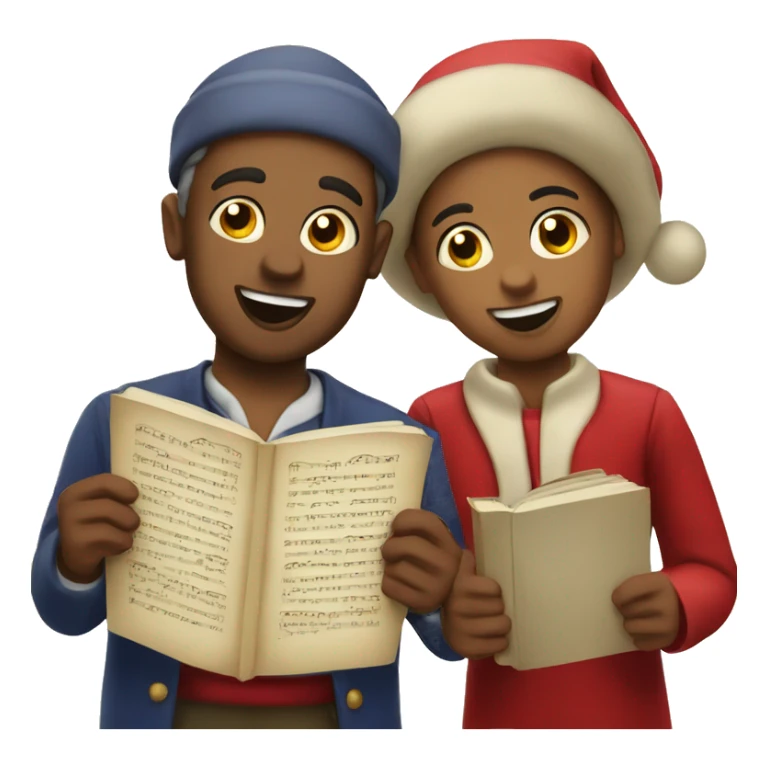 Christmas carolers sticker