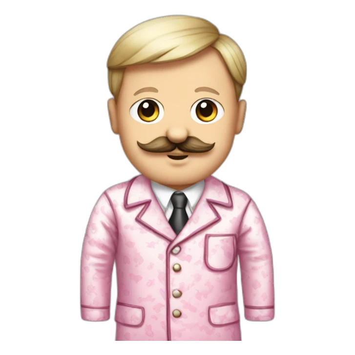 Adolf Hitler's wearing hello kitty pajamas   sticker