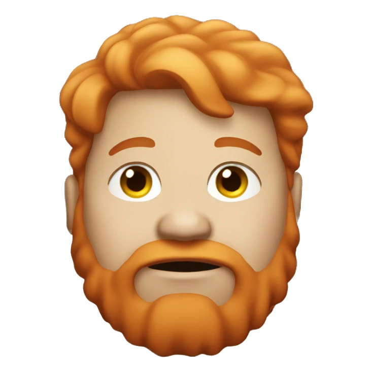 Fat man red hair sticker