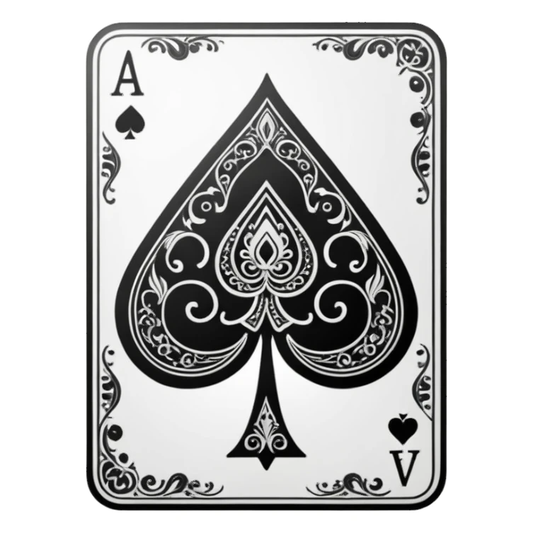 Ace of Spades for stage magic sticker