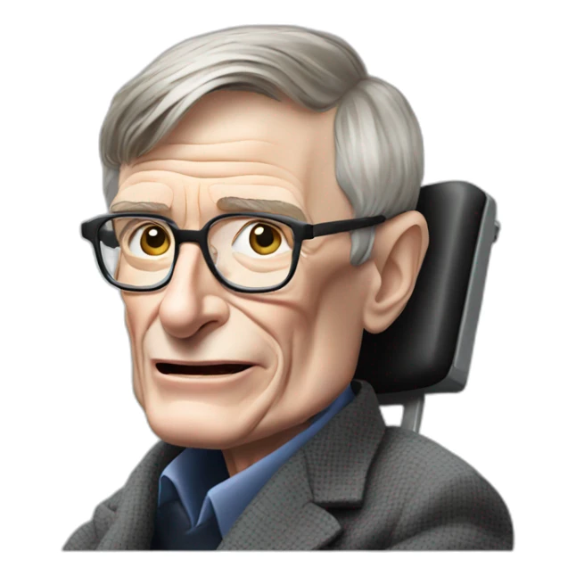 Stephen Hawking on a wheelchair sticker