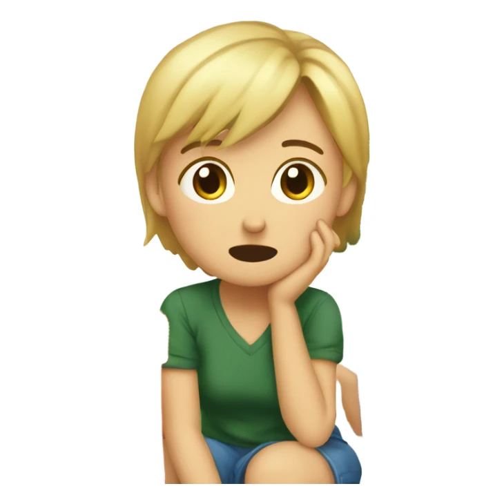 Crying in front of Christmas tree ￼ sticker