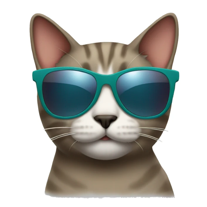 Cat with sunglasses sticker