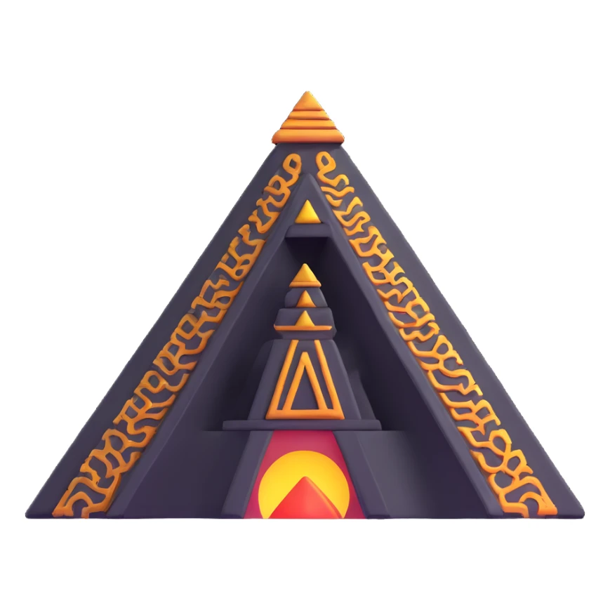 Toltec pyramid with ornate carvings sticker
