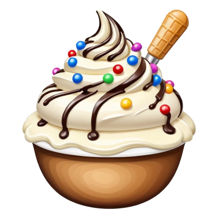 ice cream bowl  sticker