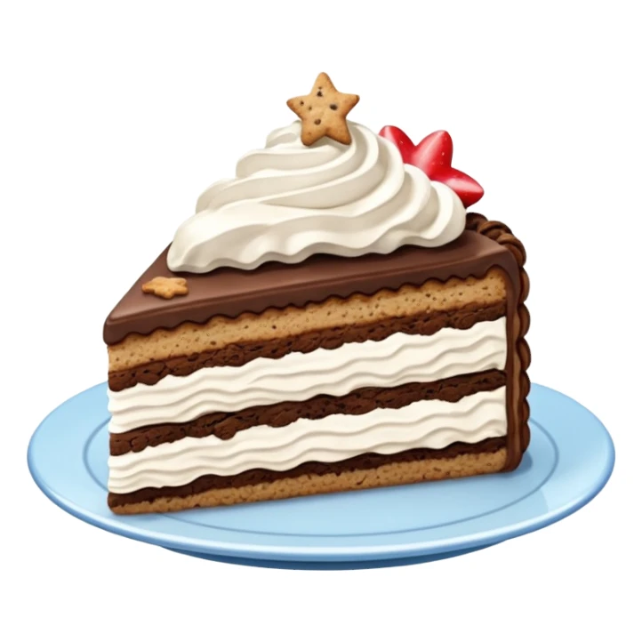 torta con i Pan di stella e panna sticker