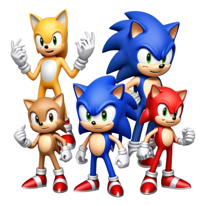 Sonic the Hedgehog and the other characters  sticker