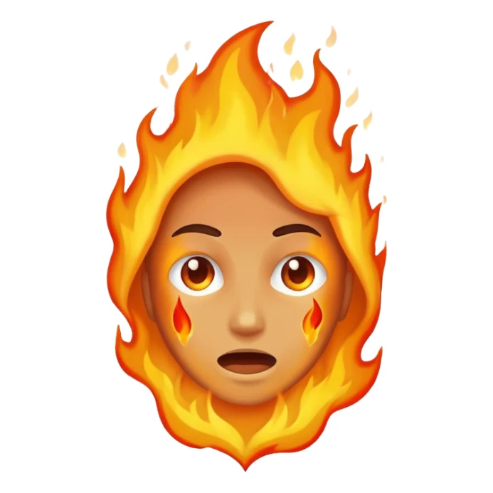 pessoa pegando fogo sticker