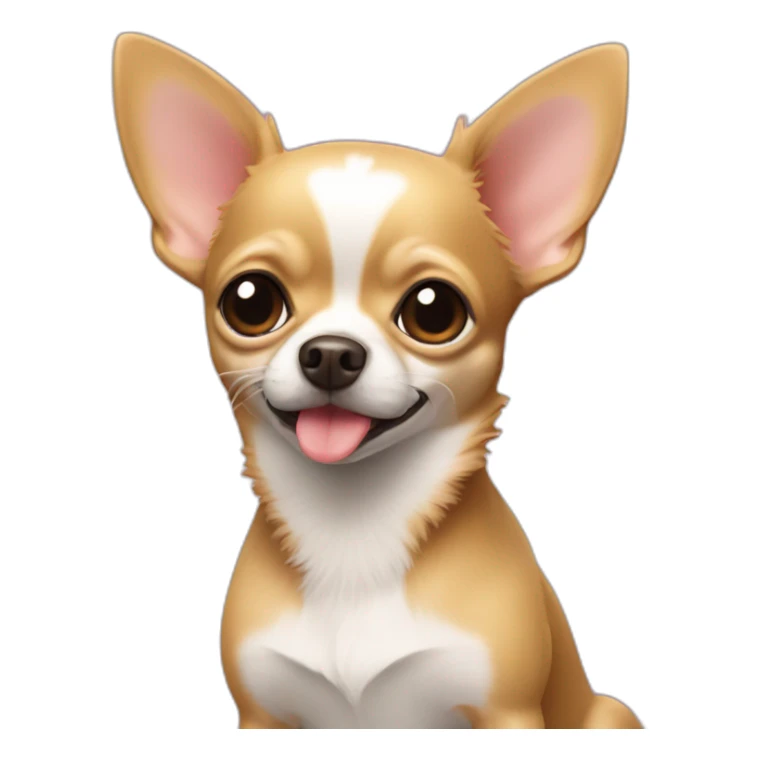 Chihuahua with heart sticker