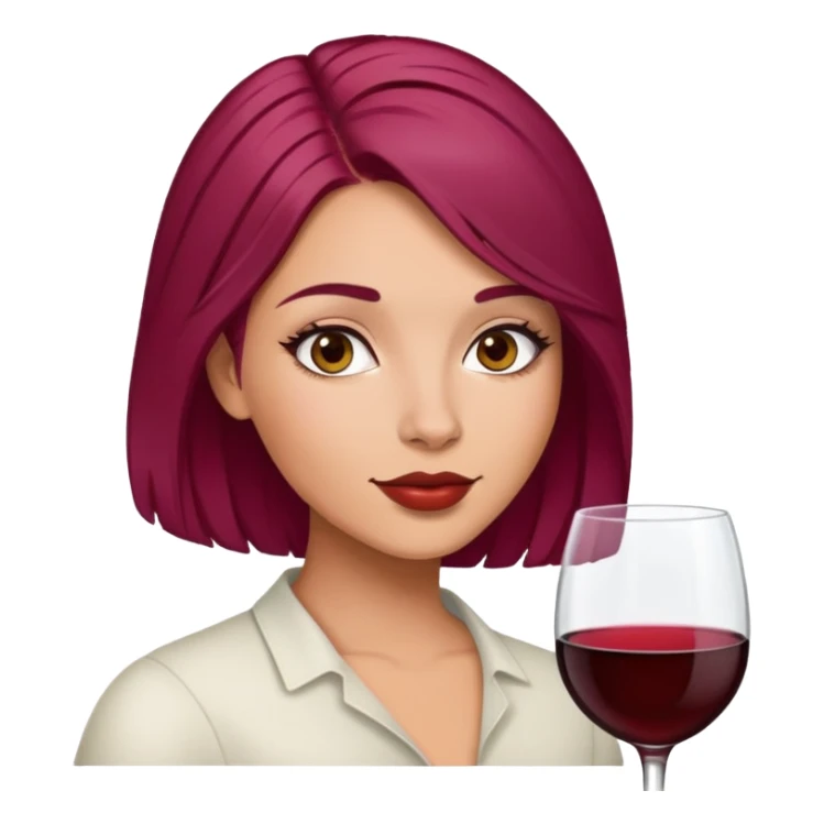 Wine colored hair Latina  sticker