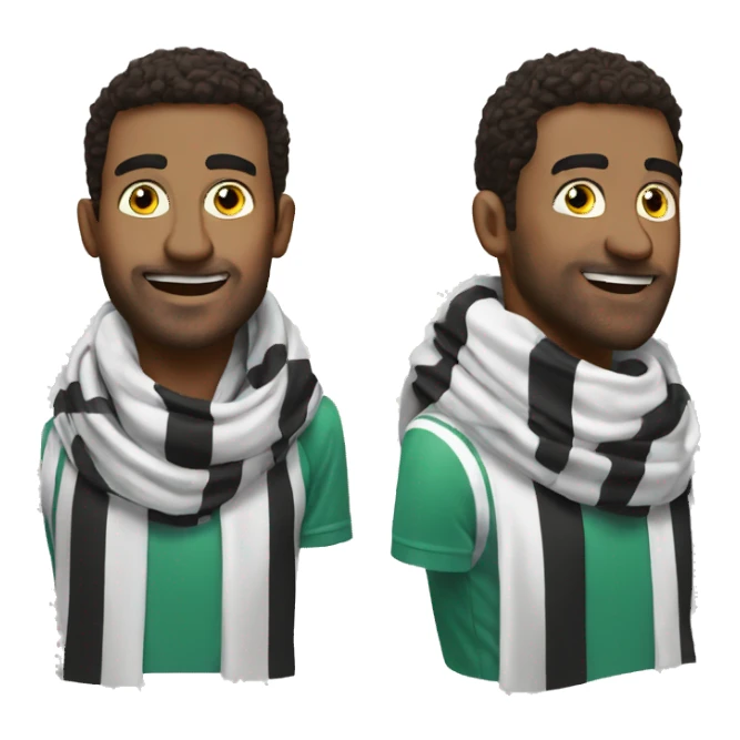 Football fun man scarf sticker