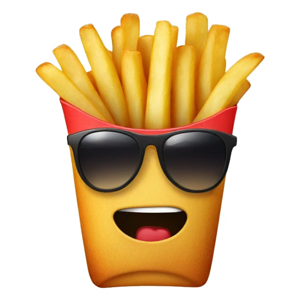 french fry with sunglasses  sticker