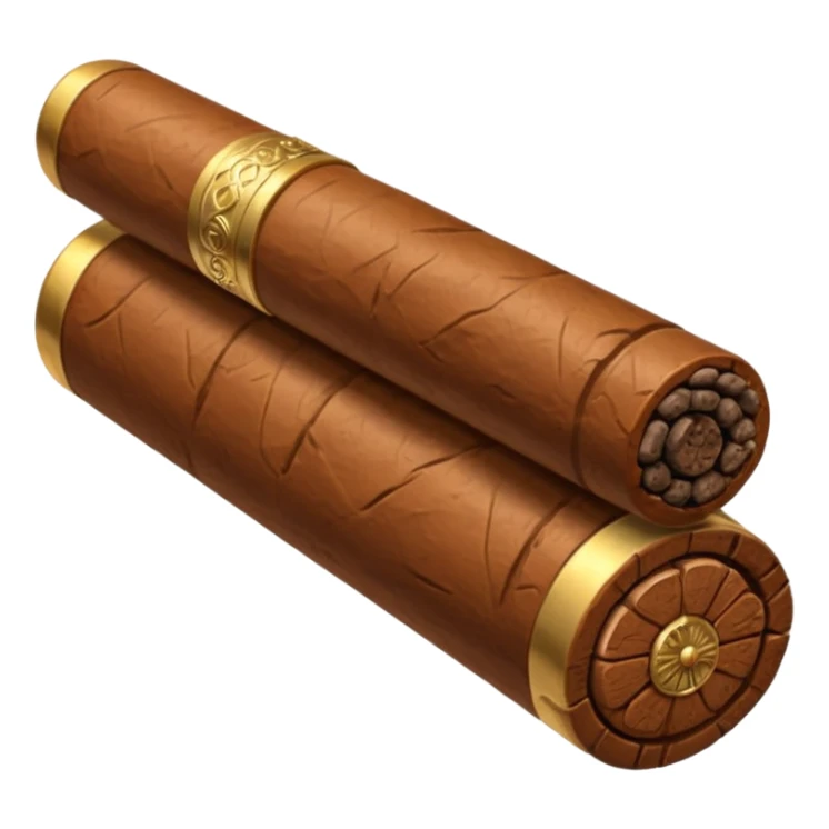 cigar with bloc in ios style horizontaly sticker