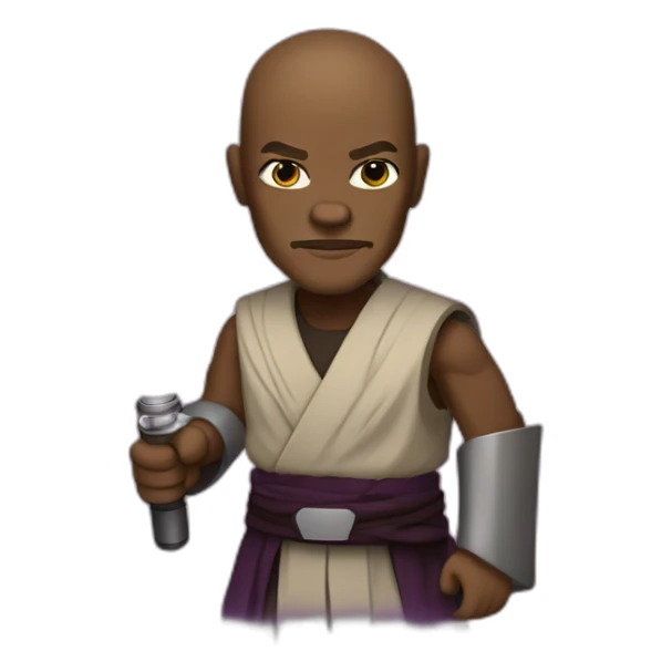 mace windu with purple light saber sticker