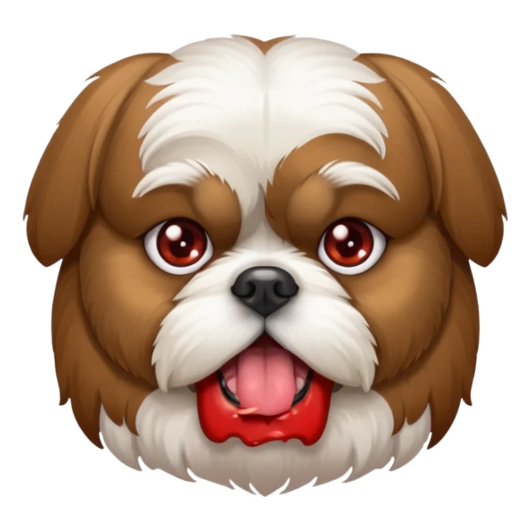 Shih Tzu dog drunk and tired sticker