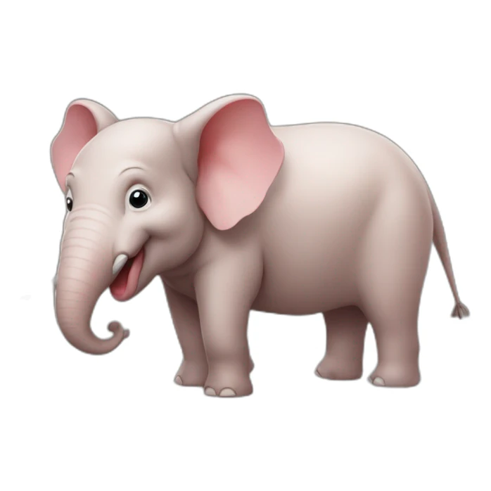 Un cochon sur un elephant sticker