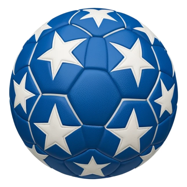 champions league blue stars ball sticker