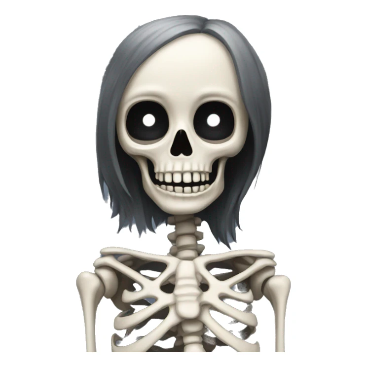 Skeleton girl sticker
