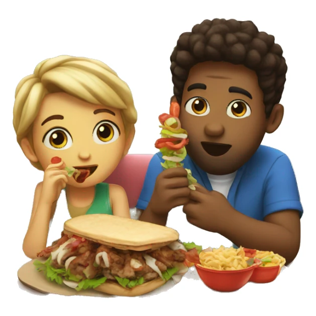 Bigflo et oli eating kebab  sticker