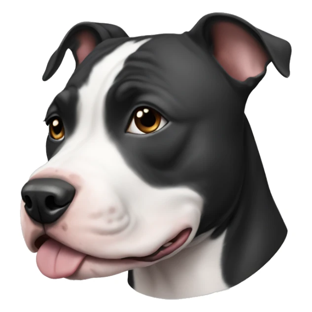 Black and white pitbull dog sticker