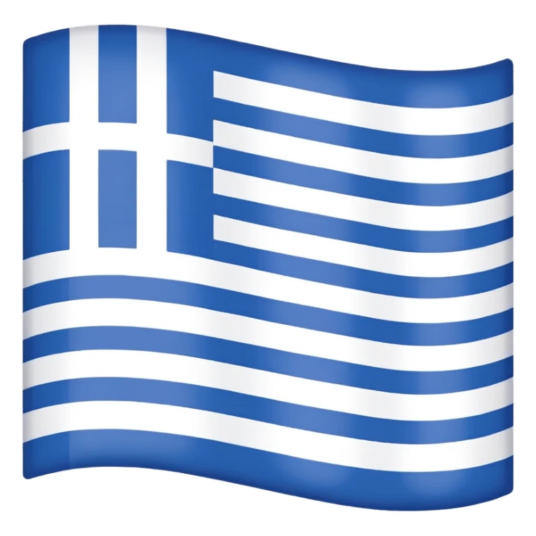 Greece flag without blue stripes, only white stripes sticker