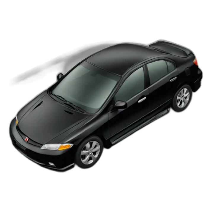 honda civic black  sticker