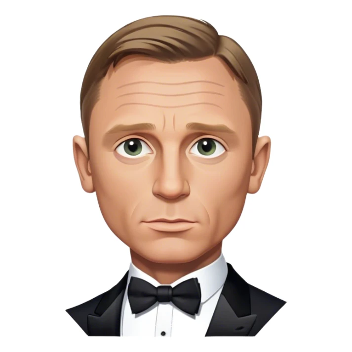 Daniel Craig as James Bond (in a tuxedo) sticker