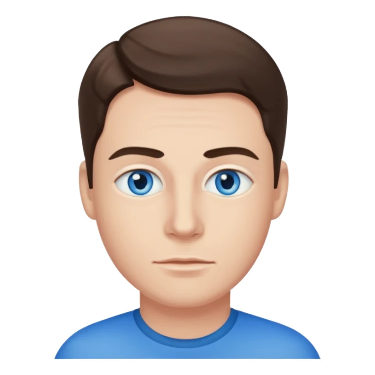 Julian Garner with blue eyes sticker