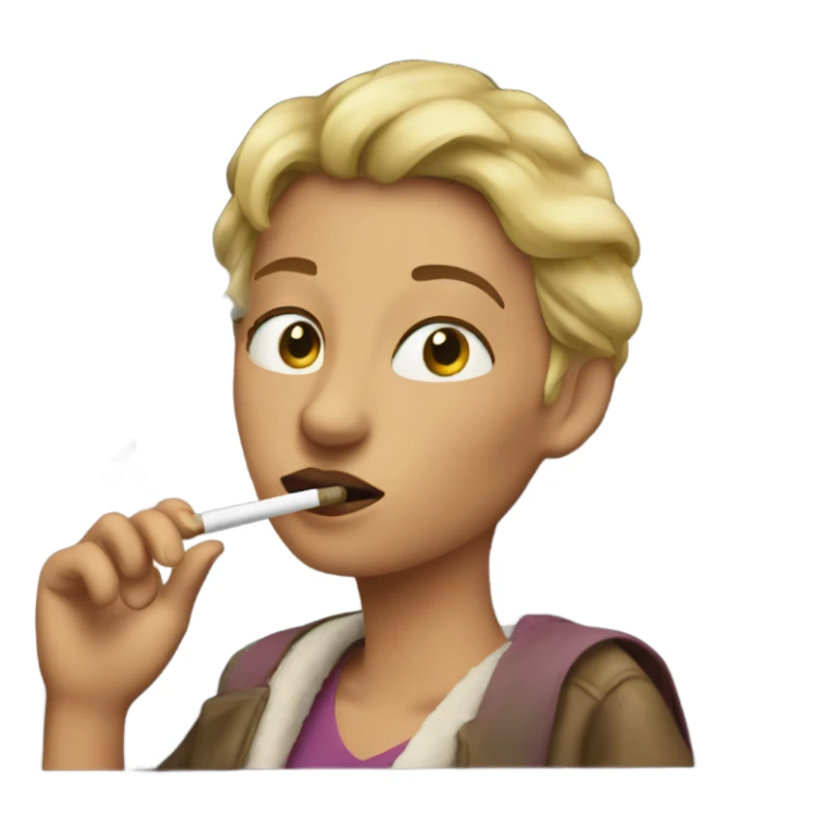 Anna smoking in the car sticker