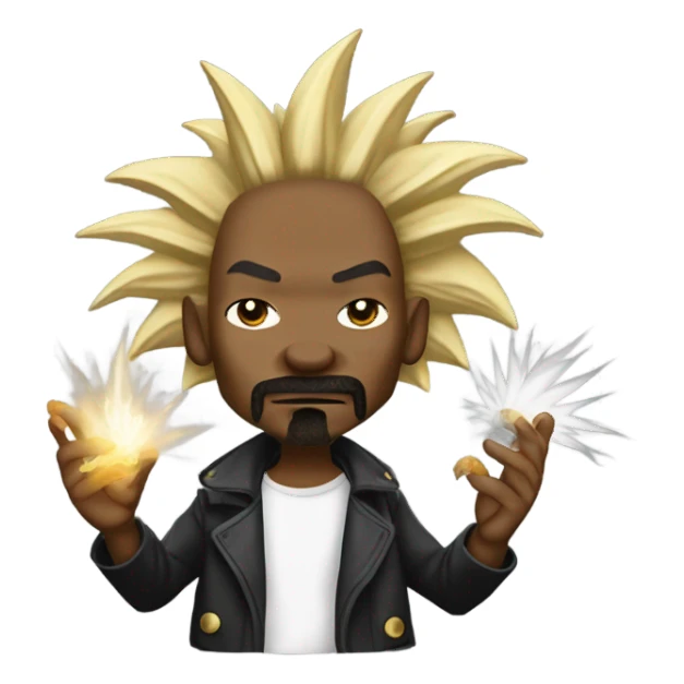 Snoop dog super saiyan smoking sticker